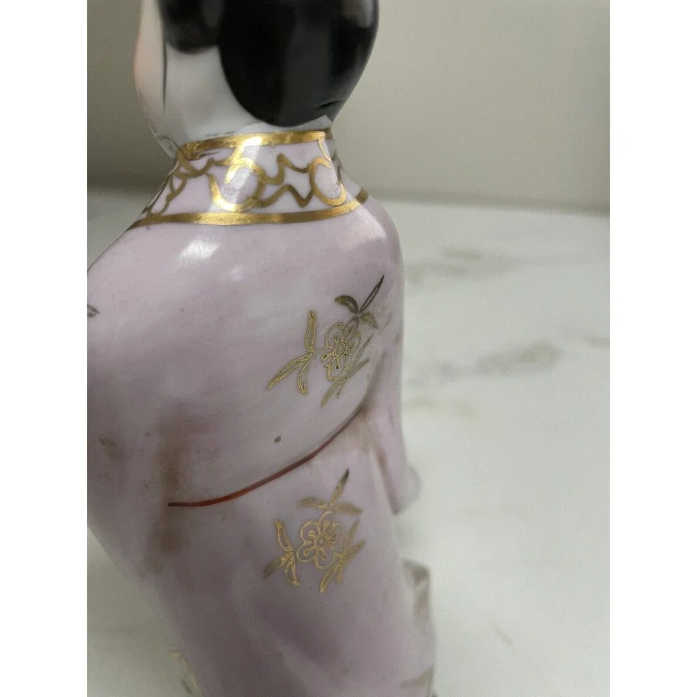 Vintage Porcelain Asian Chinese Woman Lady Flower Pot Basket Figurine‎ Statue 7